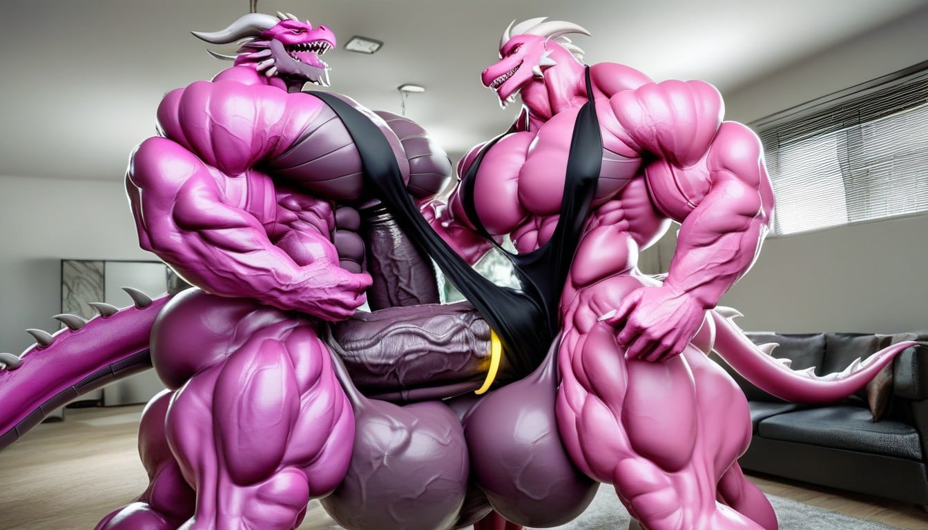 Hyper Genitals Under Clothes, Extreme Cock, Height Growth Furry AI Porn