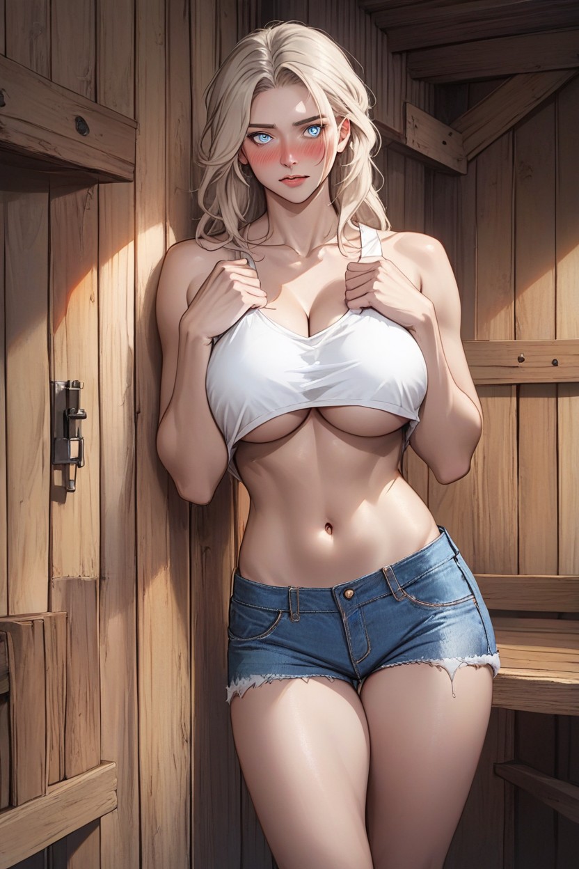 Embarrassed, Naked Legs, Excited Hentai AI Porn