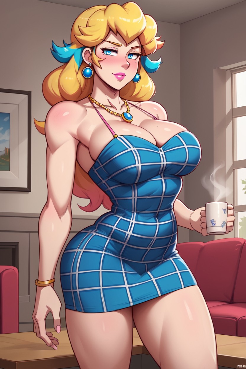 Sideburns Are With Two Pieces Showing, Aged, Necklace MILF AI Porn