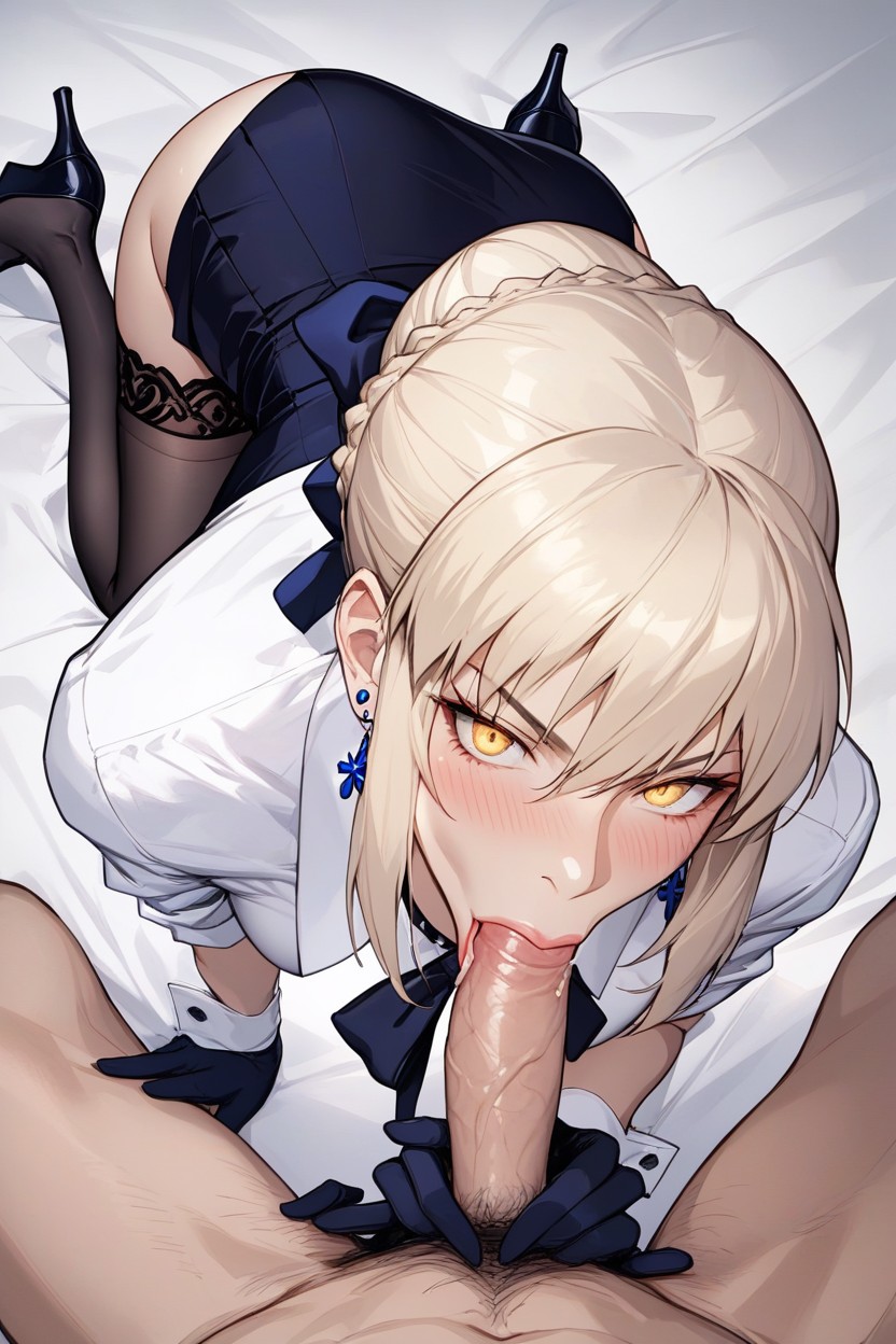 Black Lace Choker, Tongue Out, Lacy Bra Hentai AI Porn