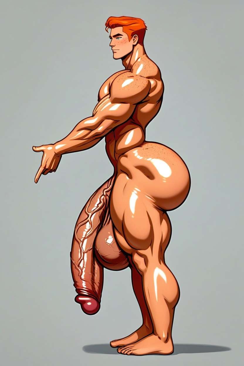 Hyper Butt, Veiny Penis, Naked AI Gay Porn
