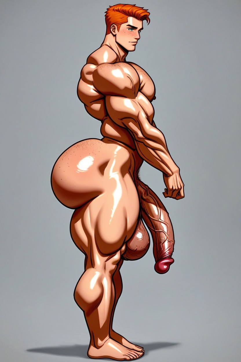 Hyper Balls, Gigantic, Extremely Long Penis AI Gay Porn
