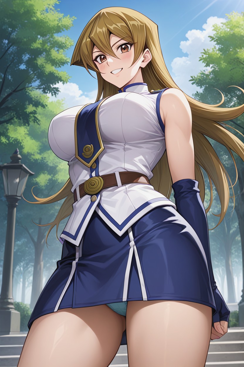 Skinny, Duel Academy Uniform, White Shirt Hentai AI Porn