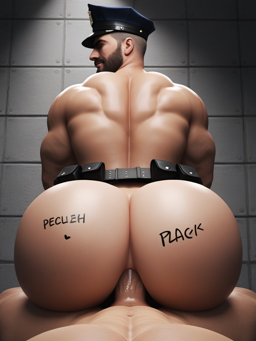 Body Writing, Sex, Police Costume AI Gay Porn