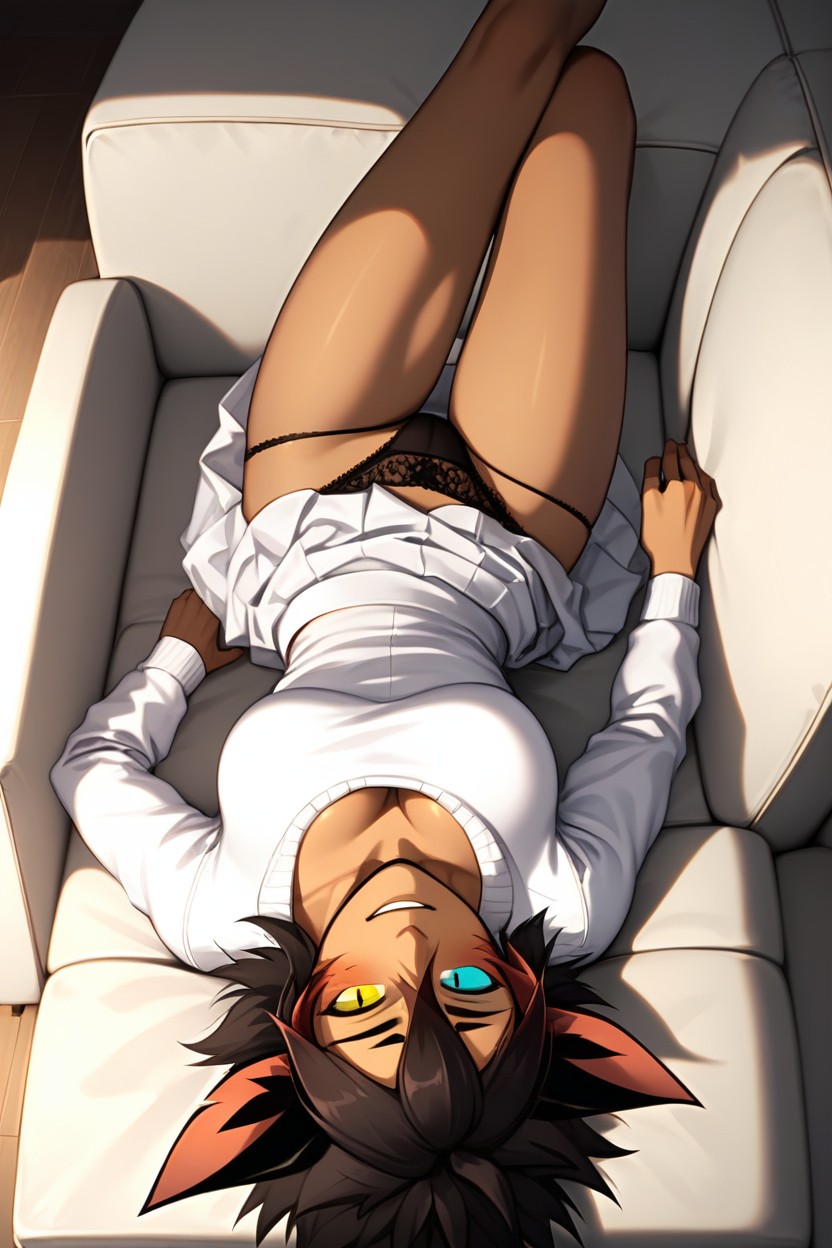 Heterochromia, 18+, Couch Hentai AI Porn