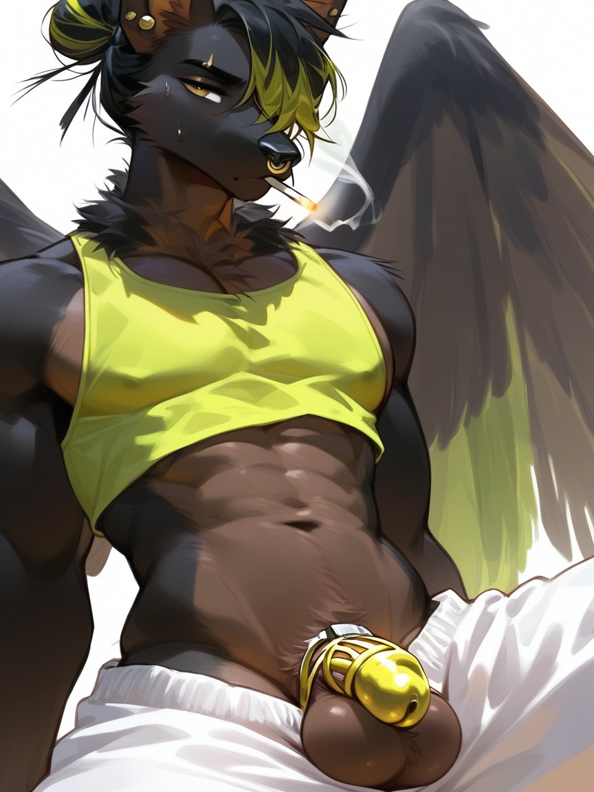 Gay, Skinny, Black Body Furry AI Porn
