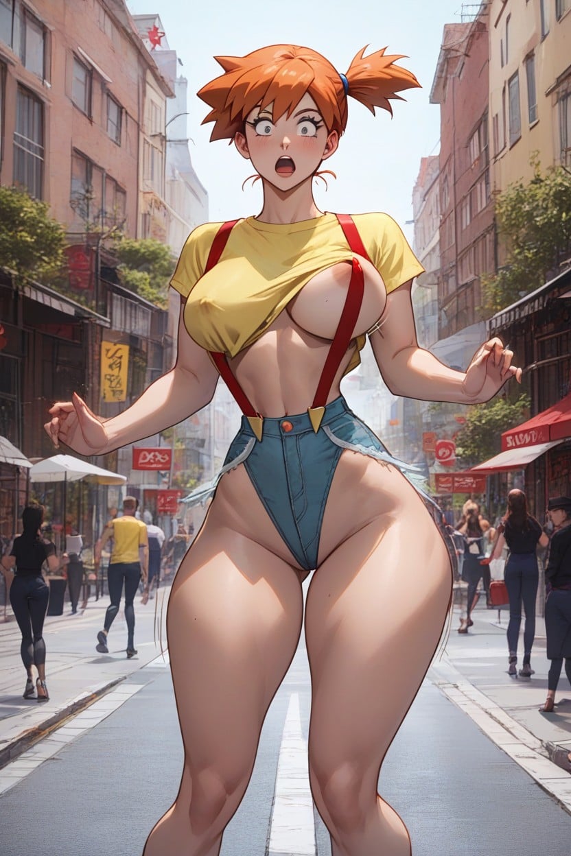 Eyeliner, Wide Hips, Surprised Hentai AI Porn