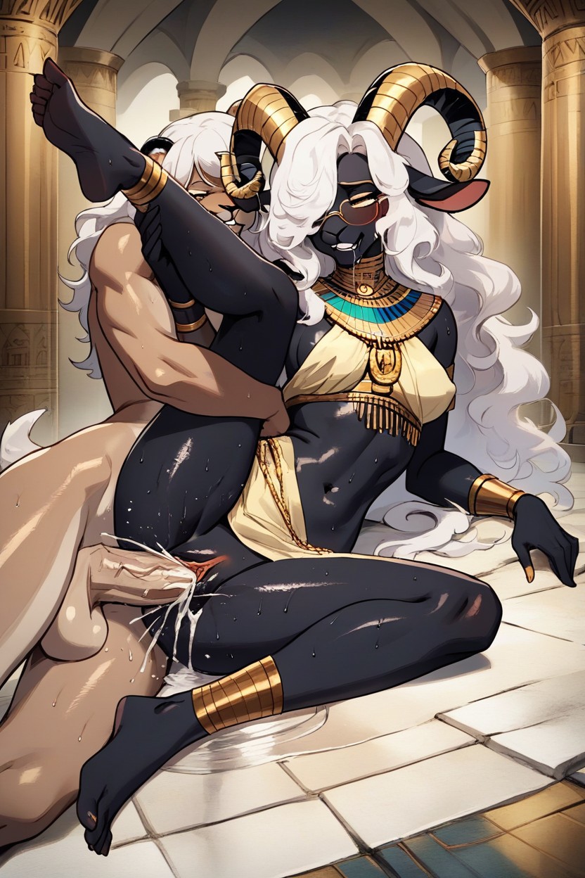Front View, Full Body, Spooning Sex Furry AI Porn