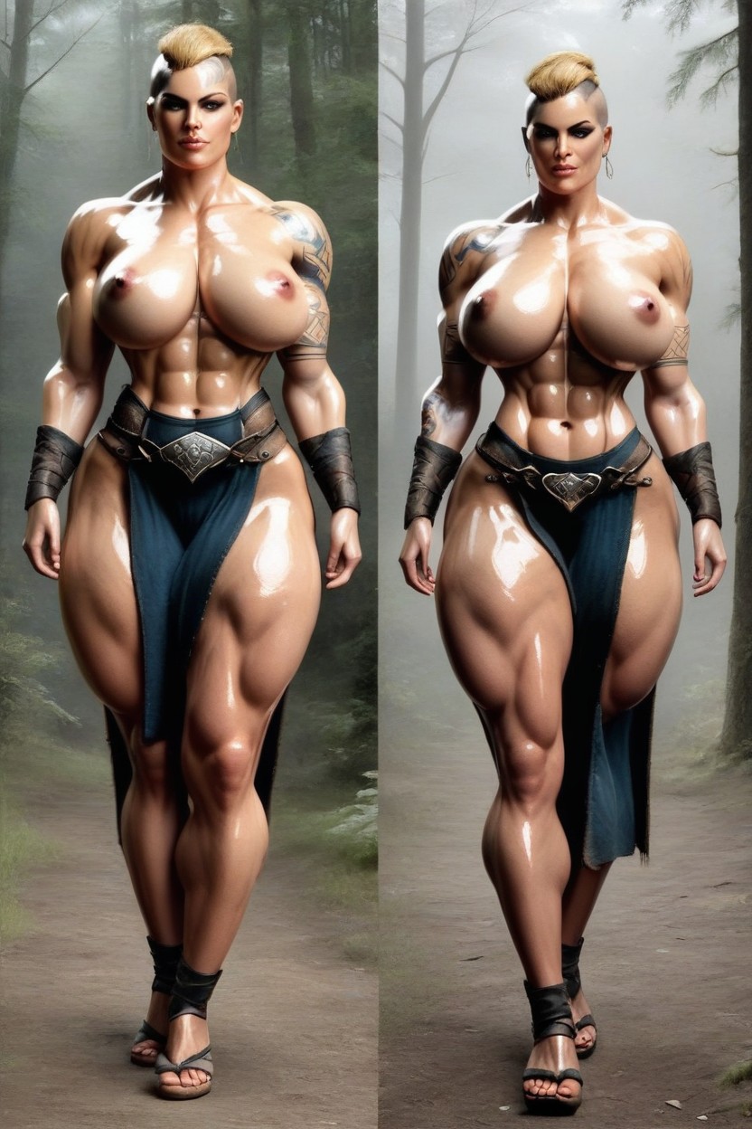 巨尻, 筋肉質, Rounded Ass AIポルノ