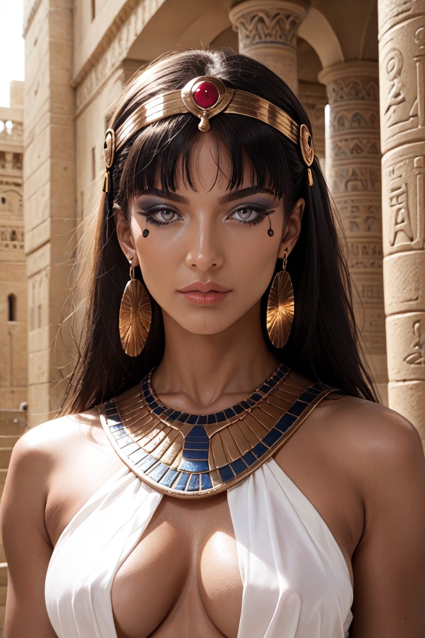 Ancient Egyptian Makeup, Break, Bust Shot AI Porn