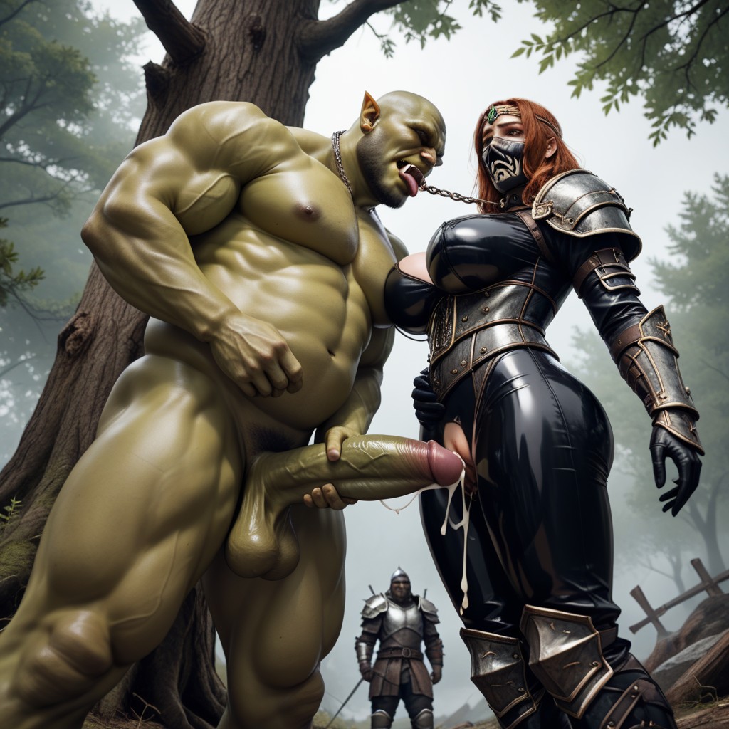 Steel Mask, Leg Armor, Broken Sword On Ground Hentai AI Porn