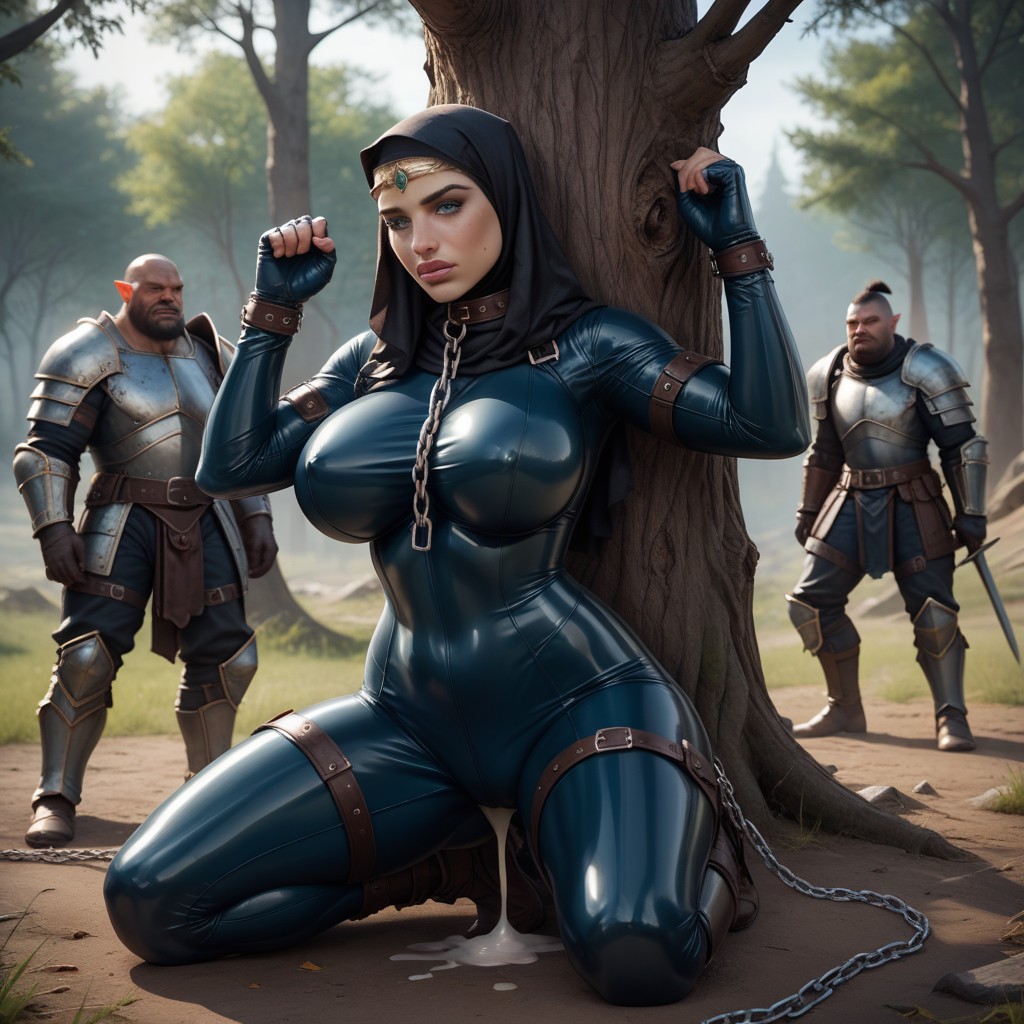 Crotch Armor, Circlet, Covered Face Porno IA Hentai