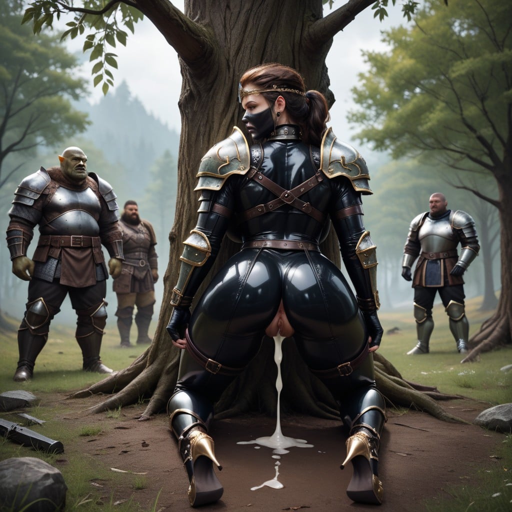 Breastplate, Gigantic Orc Male, Praying Pose Hentai AI Porn