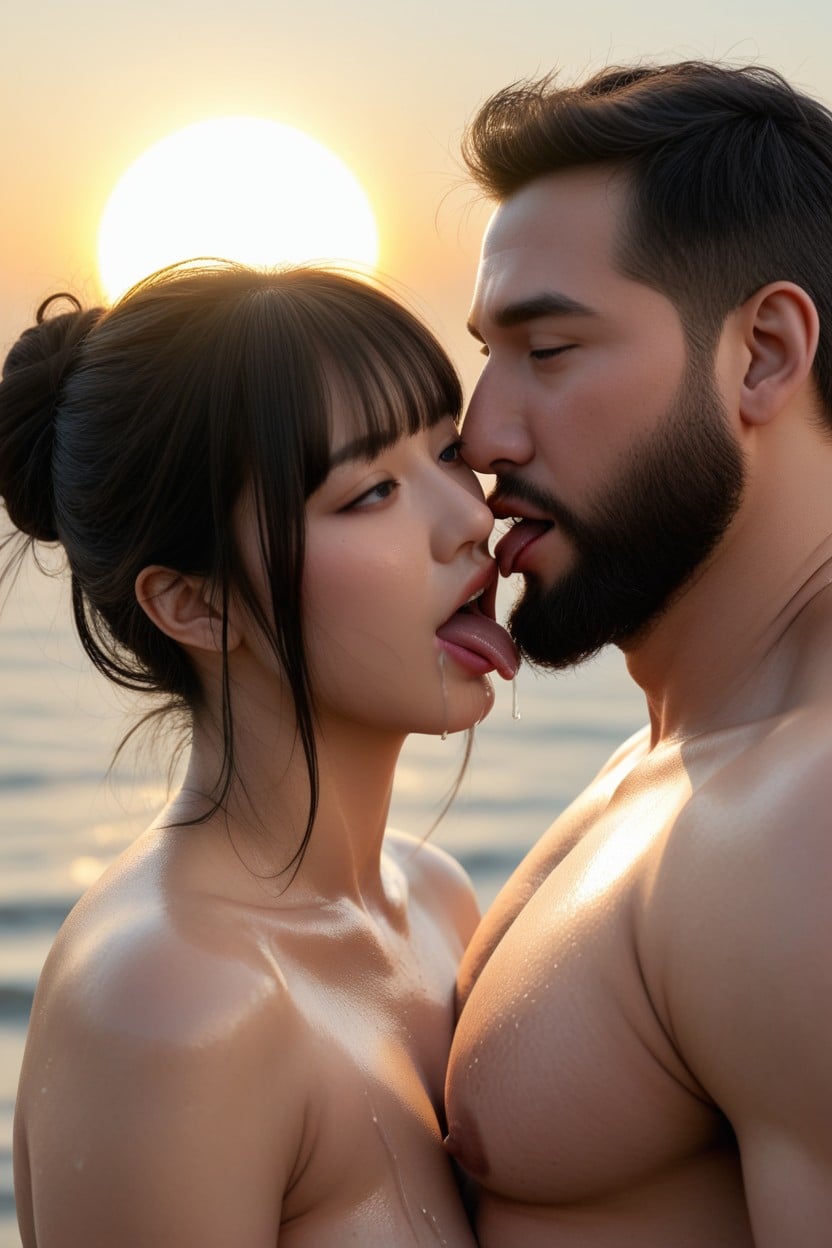 High Resolution, Pubic Hair, Black Hair Asian AI Porn