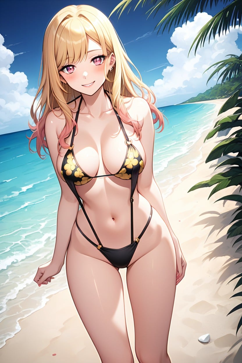 Front View, Soft Shadow, Blonde Hair AI Porn