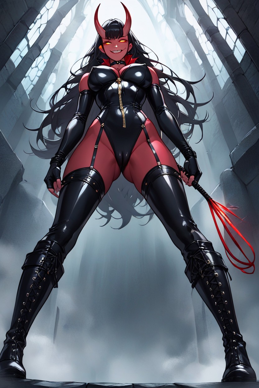 Horns, Long Black Hair, 20+ Hentai AI Porn