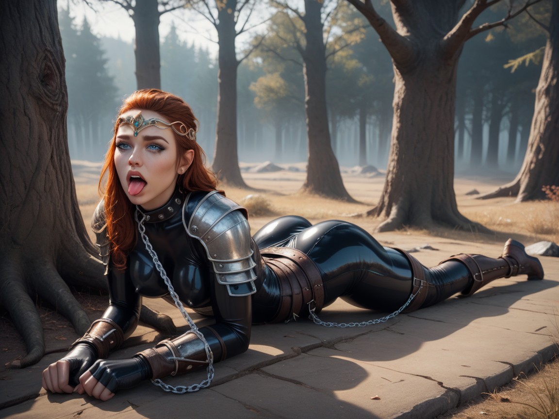 Prostrating, Fake Breasts, Chains Hentai AI Porn