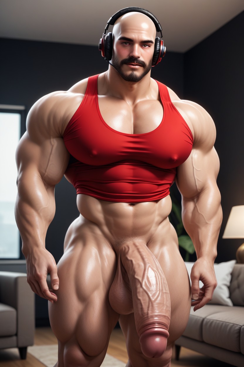 No Hair, Huge Meaty Cocks, Bare Feet AI Gay Porn