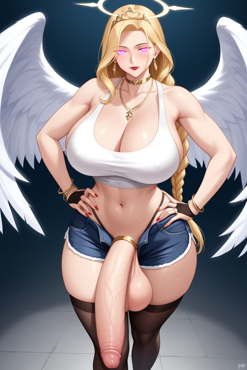 Jewelry, Blonde Hair, Long Legs 人妖AI黃片