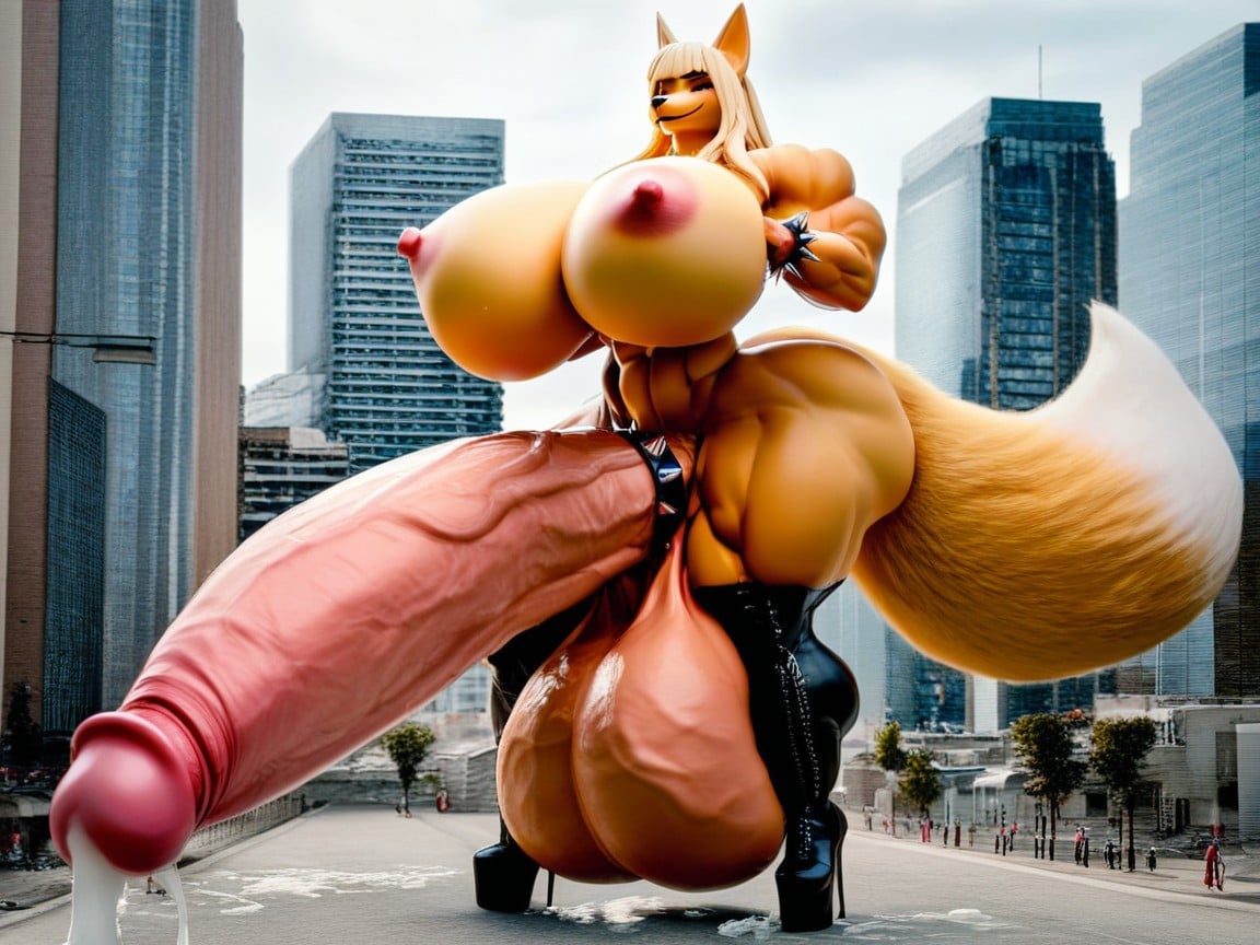 Hyper Testicles, Fox, Cum Flooding Everywhere Furry AI Porn