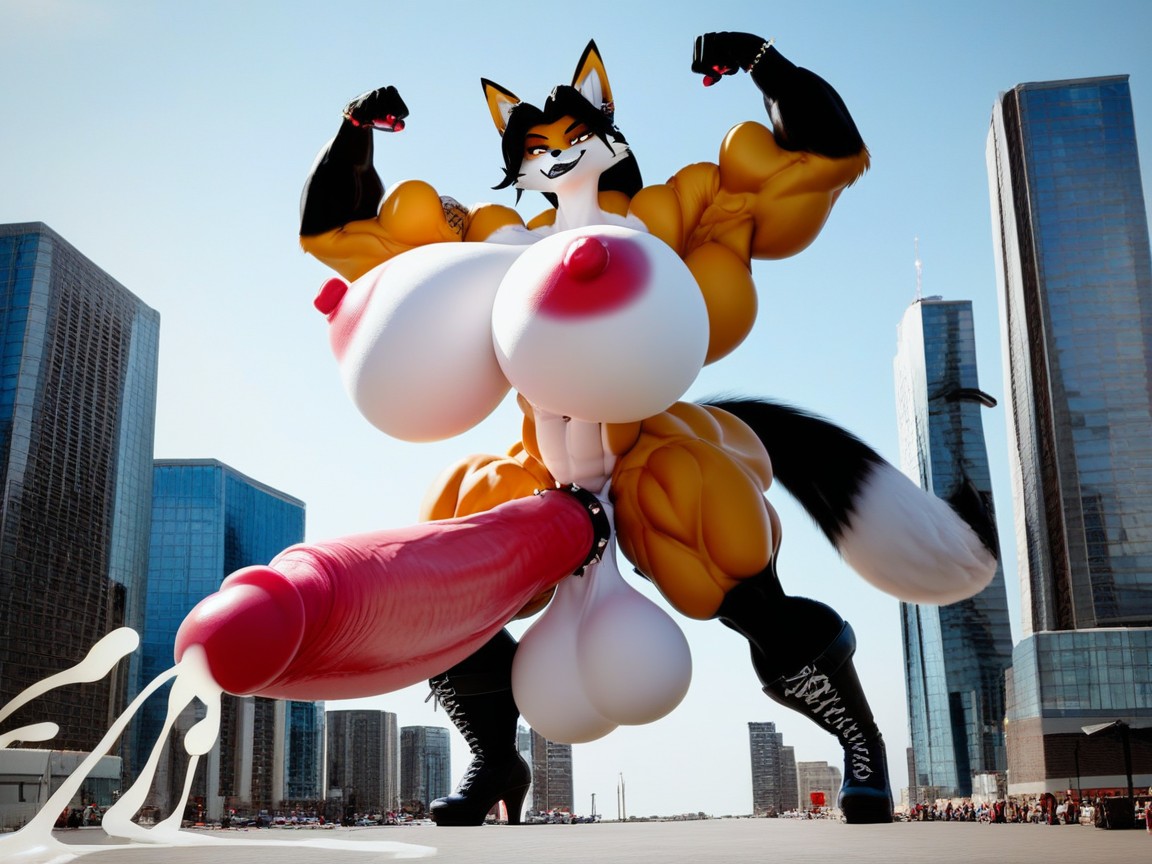 Thick Thighs, Thicc, Hyper Muscular Furry AI Porn