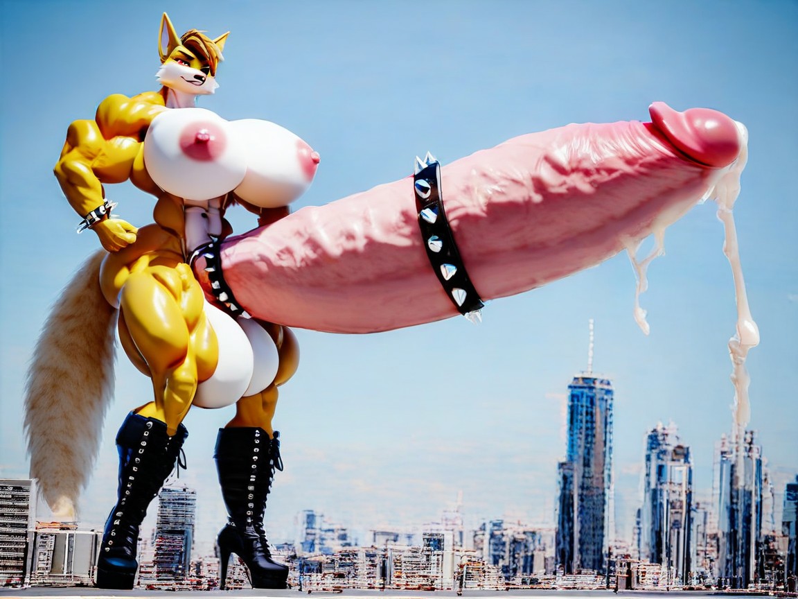 Impossibly Long Hyper Penis, Thicc, Giantess Furry AI Porn