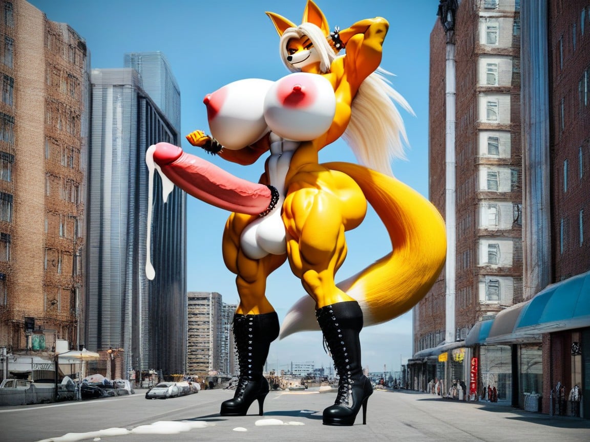 Boots, Anthro Fox, Giantess Furry AI Porn