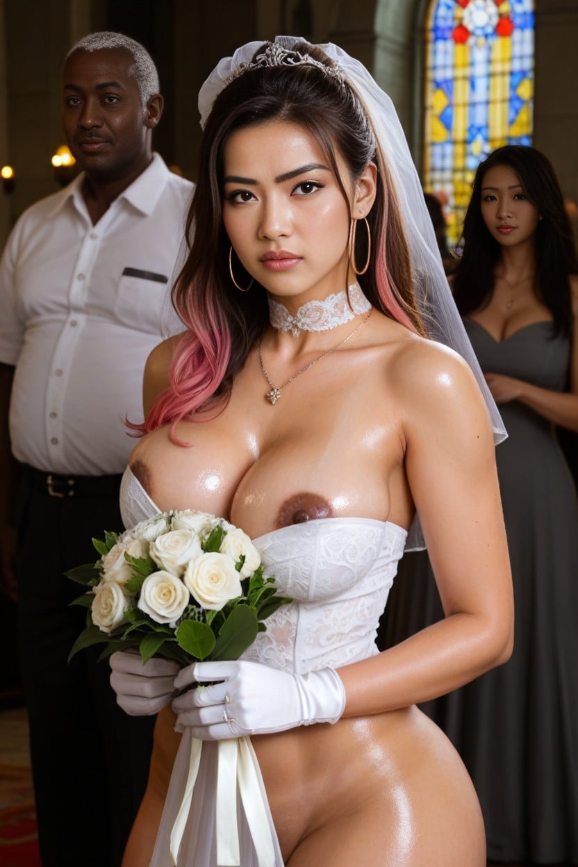 Gold Ring, Show Old Dark Skinned Man Face, Natural Breast AI Porn