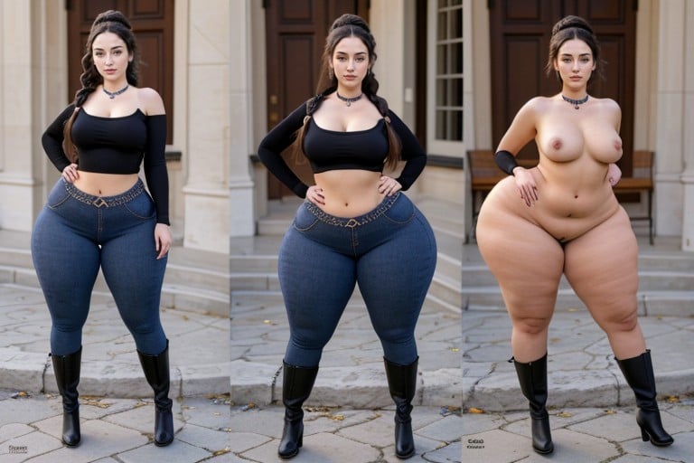 Hispanic, Ssbbw, She Embodies A Curvaceous Bottom Heavy Hourglass Shape AI Porn