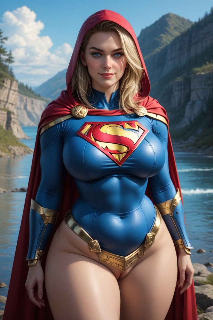 Hooded Cape, Crotchless, Day AI Porn