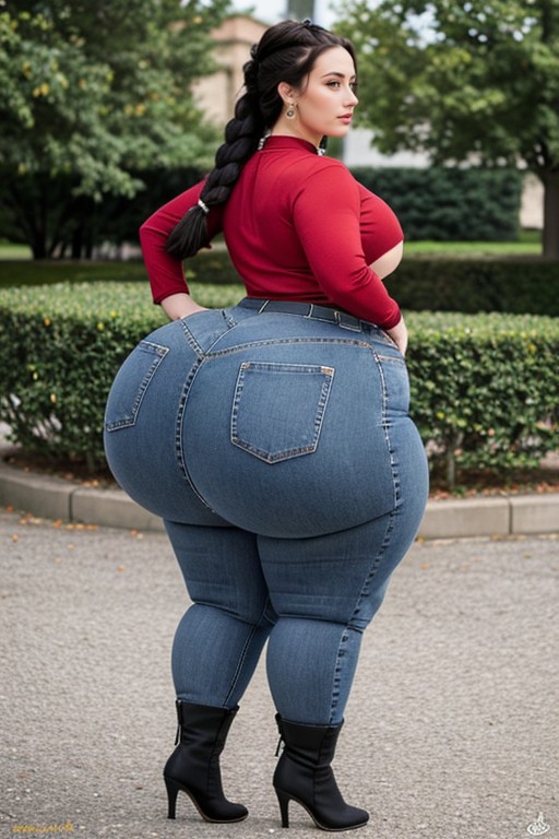 Model, Long Thick Legs, Front View AI Porn