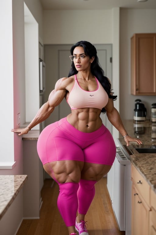 Egyptian, Glasses, Massive Hyper Muscles AI Porn
