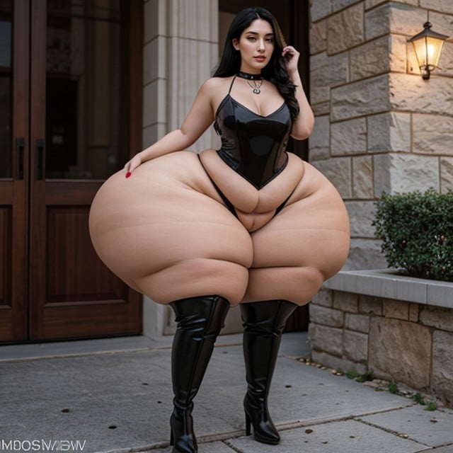 Black Hair, American, Very Hairy Pussy AI Porn