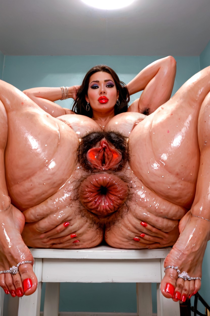 Cellulite On Ass, Female Ring, Naked BBW AI Porn