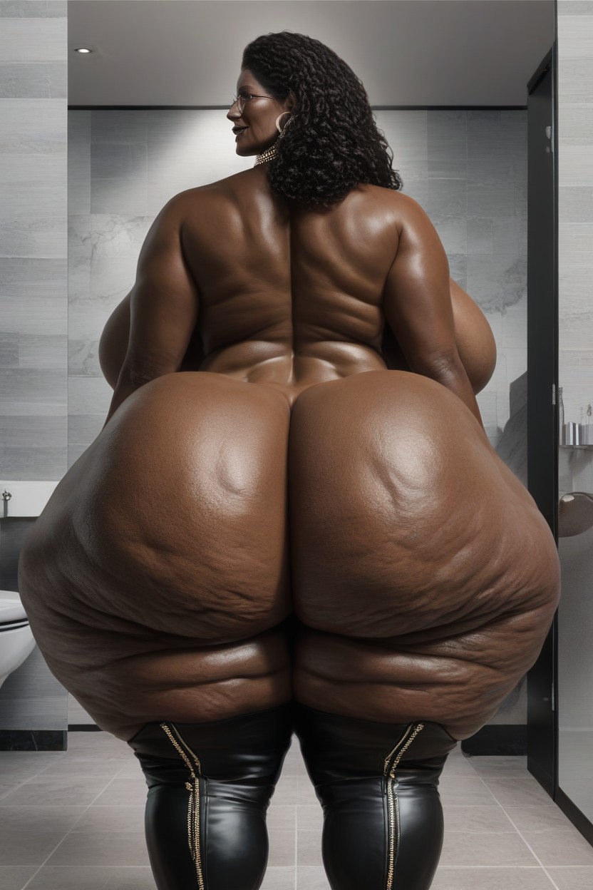Fat Ass, Disproportionately Large Ass, Extremely Enormous Fake Booty AI Porn