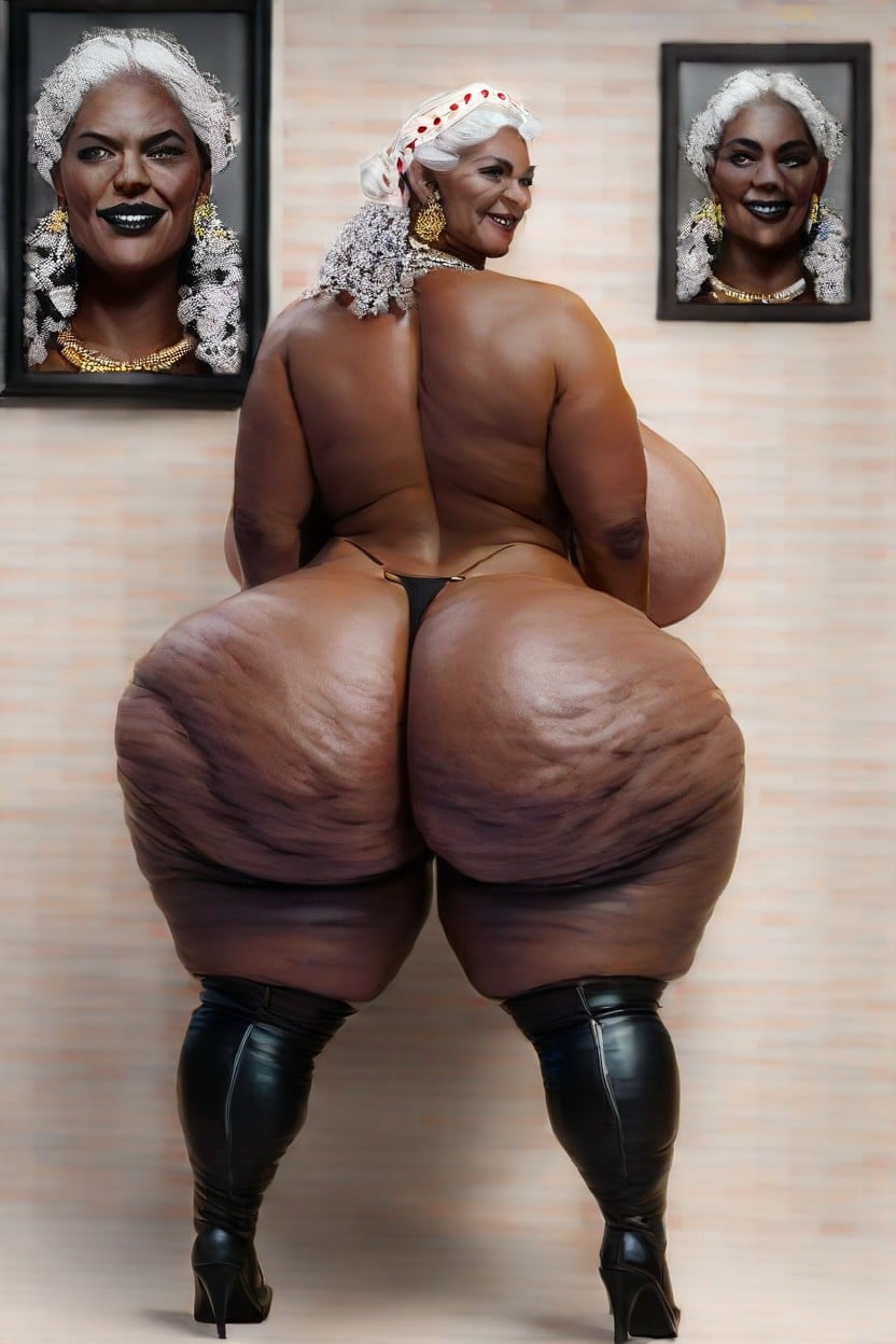 Fat Ass, Massive Cellulite Fake Ass, Ass Triple Width Of Shoulders AI Porn