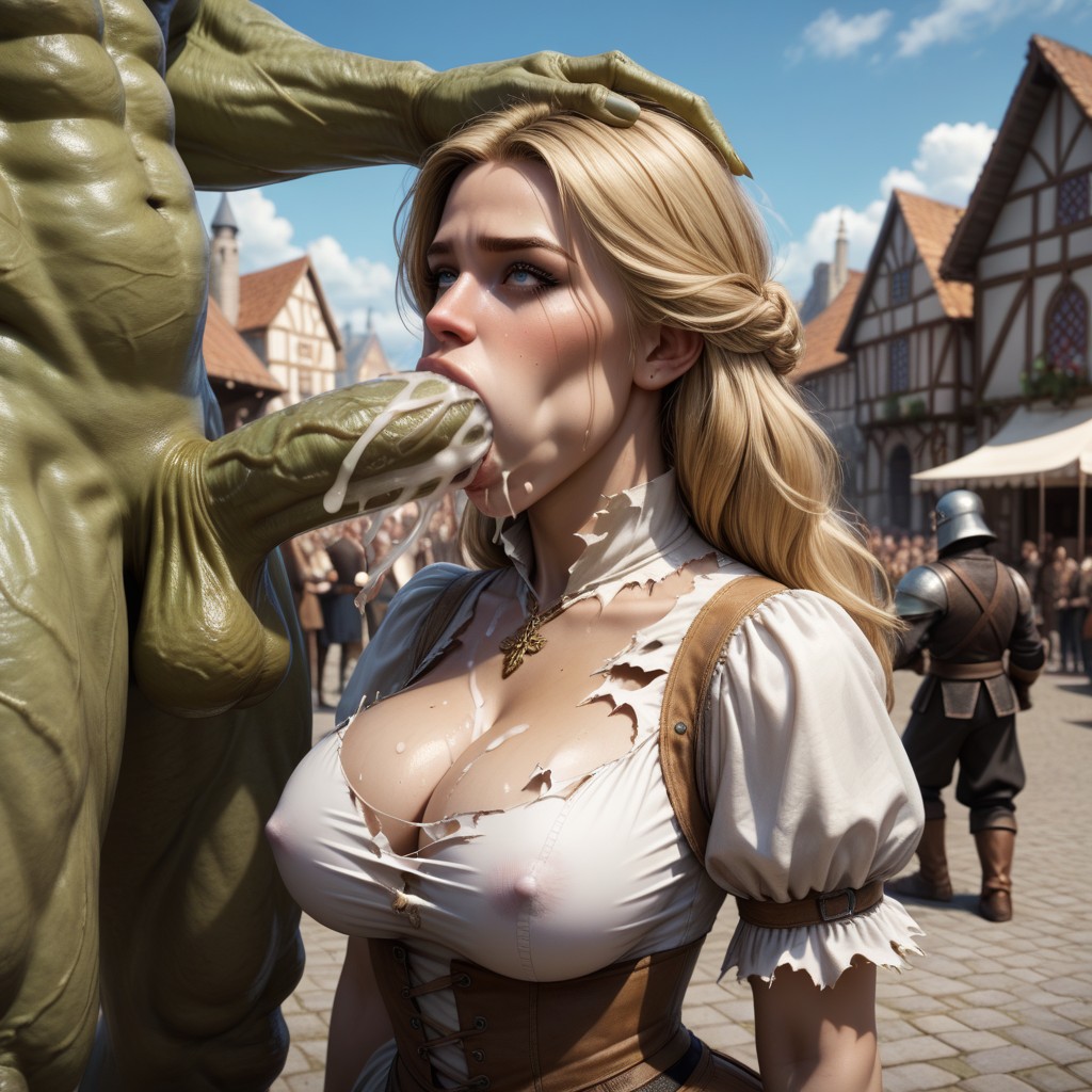 Green Monster, Medieval, Torn Clothes AI Porn