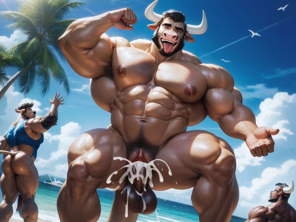 Black Hair, Bodybuilder, Fucked By Huge Dick AI Gay Porn