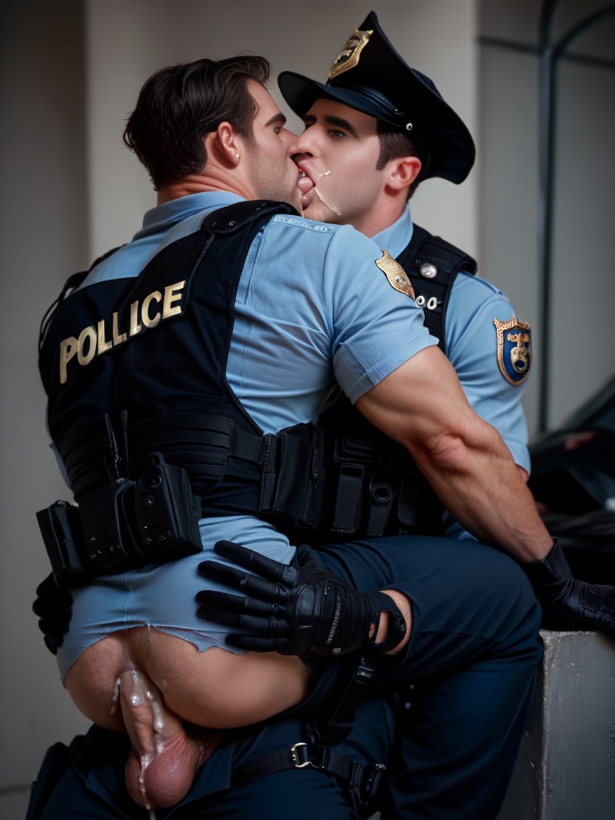 Very Muscular, Big Sweaty Balls, Ripped Pants AI Gay Porn