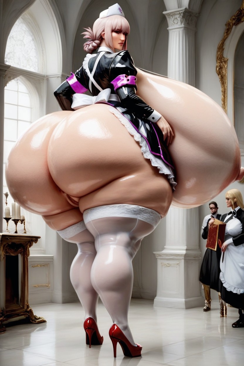 Hyper Bubble Butt, Third Person Perspective, Full Body AI Porn