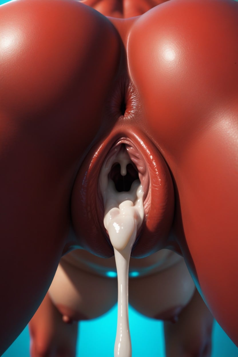 Large Ass, Bottom Up View, Bending Over On All Fours AI Porn