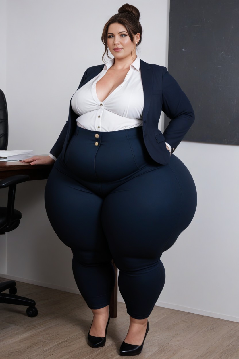 Hair Bun, Massive Ssbbw, Giant Massive Hyper Ass AI Porn