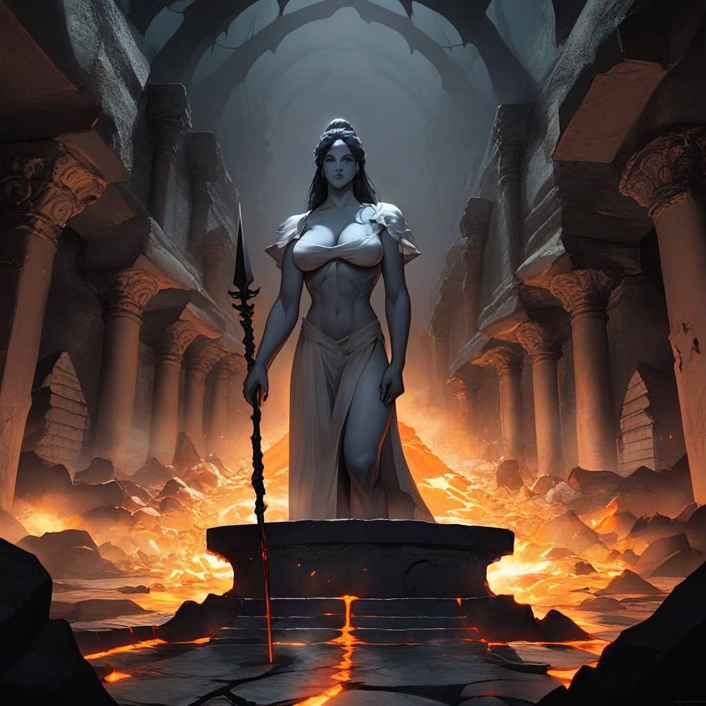 Dim Lighting, Tomb, Petrify Eye Hentai AI Porn