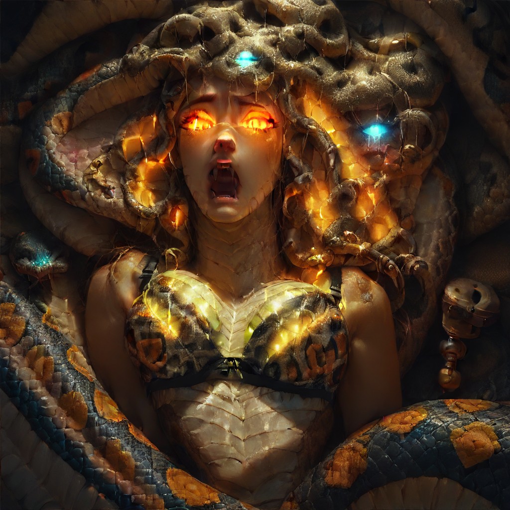 Monster, Dark Background, Lava Flowed Out Hentai AI Porn