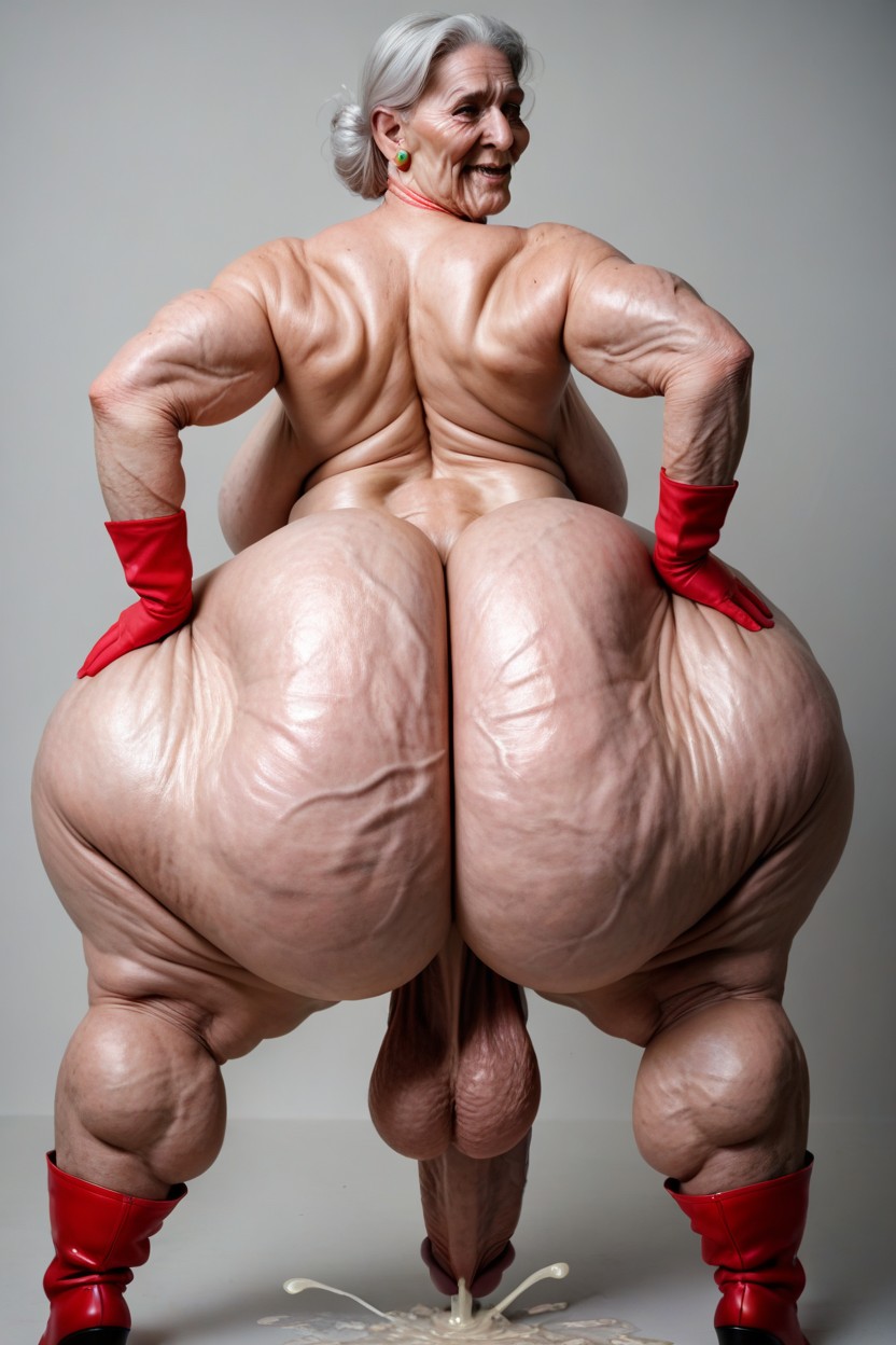 Wrinkled Face, Stretch Marks On Belly, Cellulite Legs Shemale AI Porn