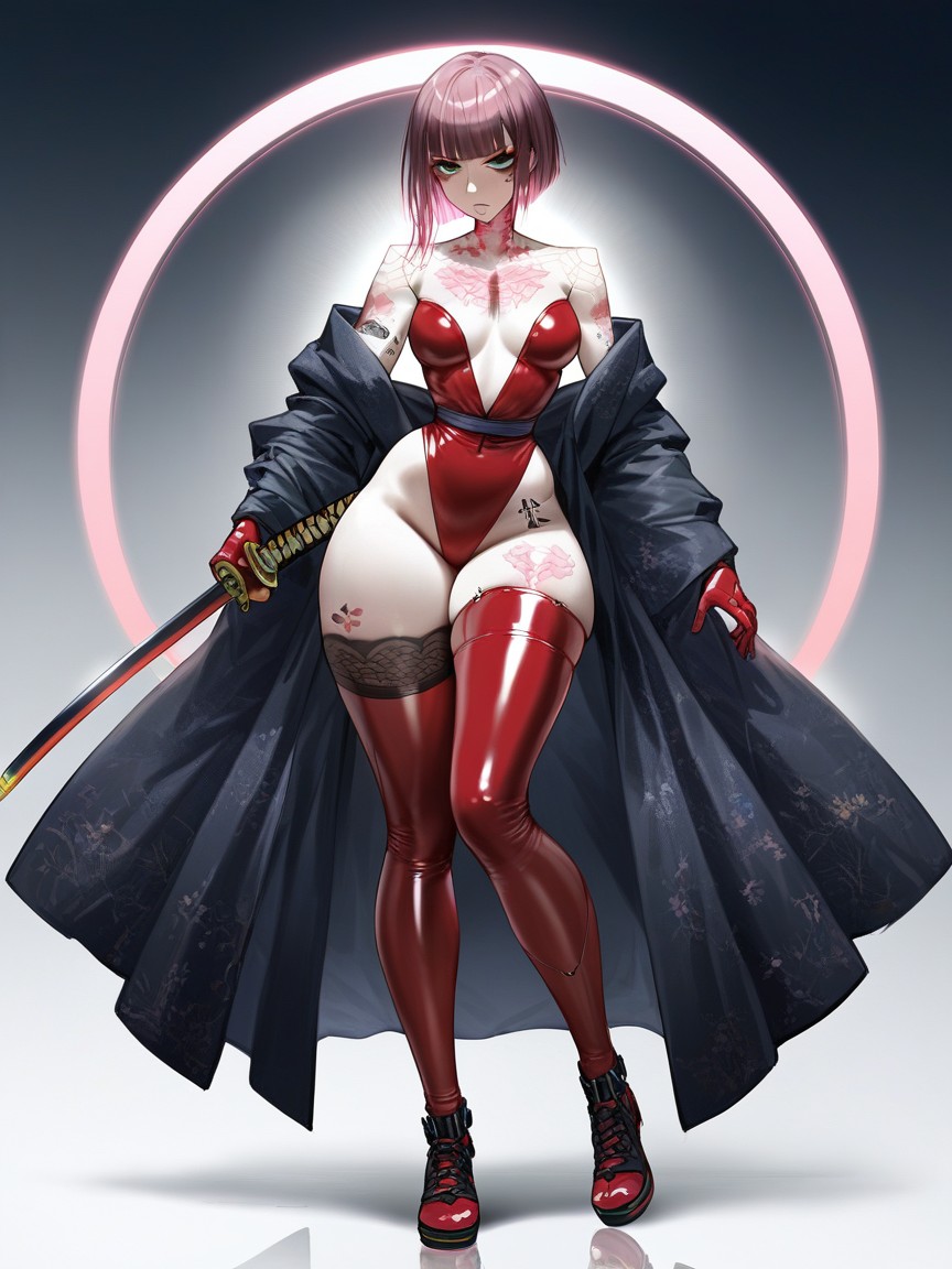 Neon Reflection, Enojada, Muy Corto Hentai IA