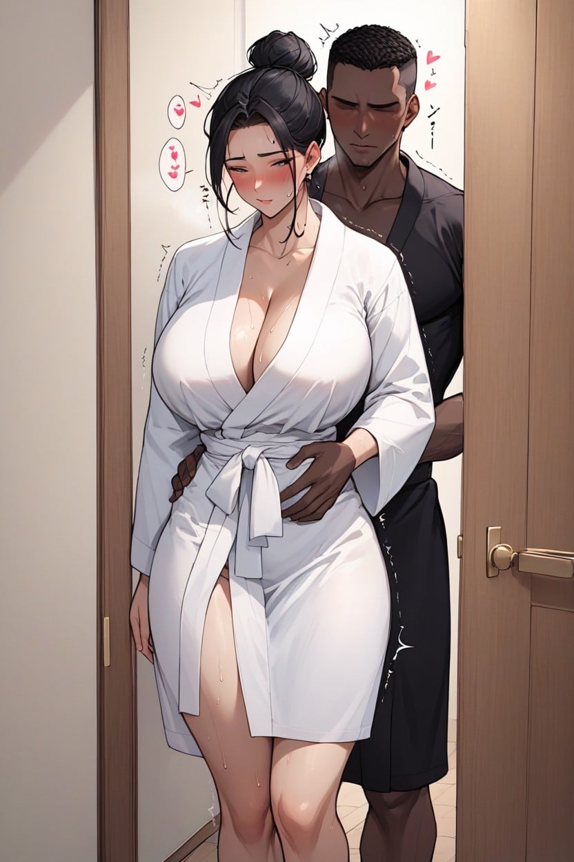 Curvy Female, After Sex, Busty Hentai AI Porn