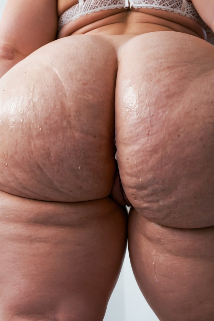 Hyper Thighs, Huge Ass, Thick Zaftig Physique BBW AI Porn