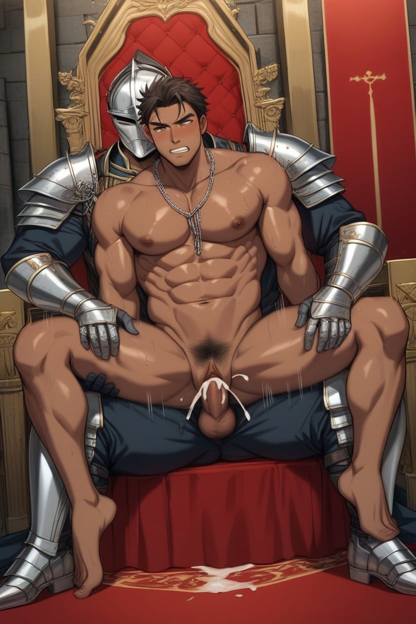 Grab Thighs, Tan Cuntboy, Tan Skin Being Fucked AI Gay Porn