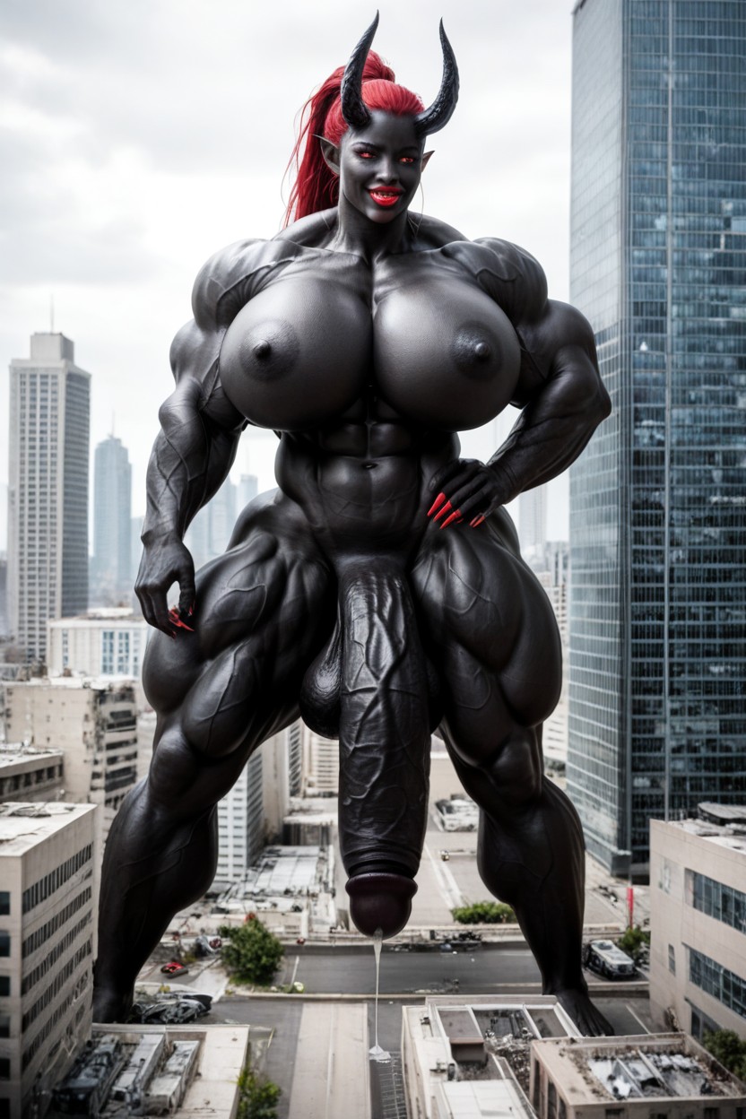 Macro Giantess, Extremely Long Black Cock, Black Cock Is Too Big Porno IA transsexuelle